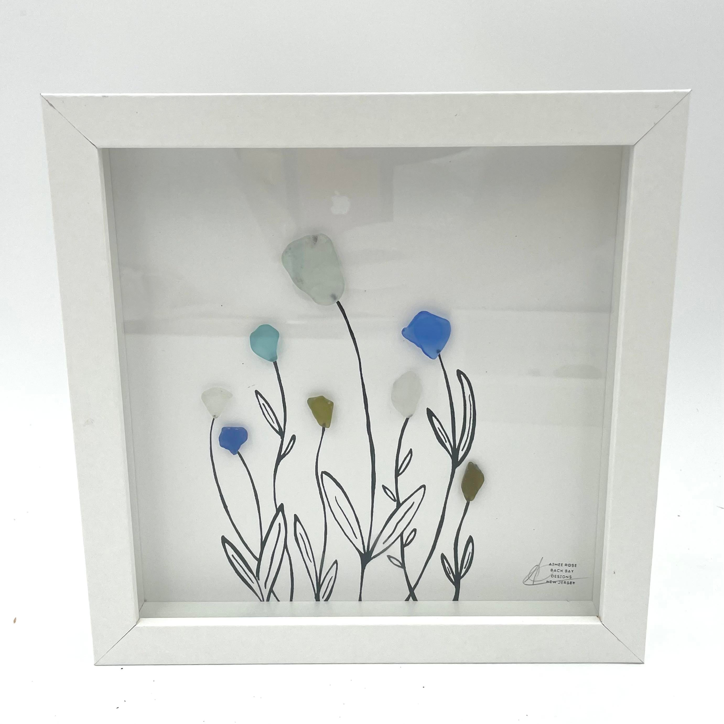 Sea Glass Art - Plant Themed