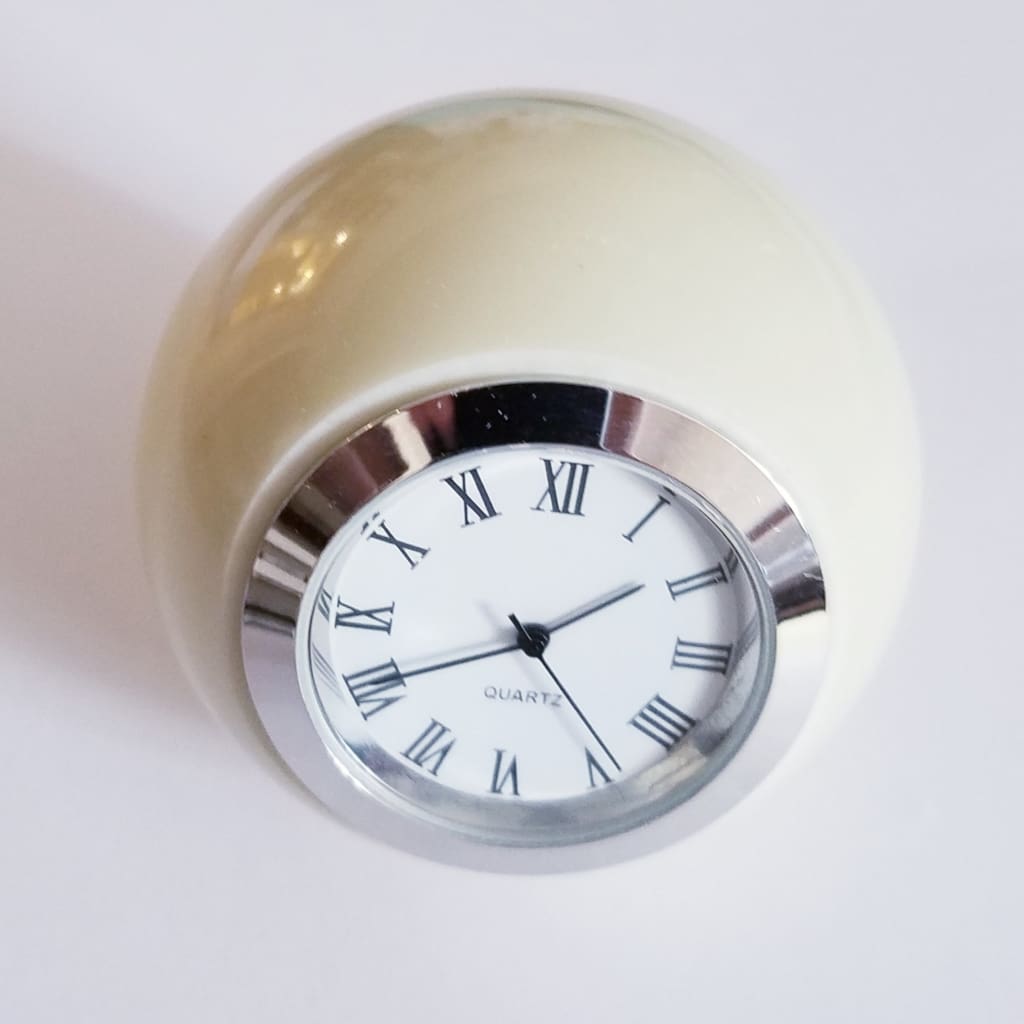 Desk Ornament with Clock and Ball