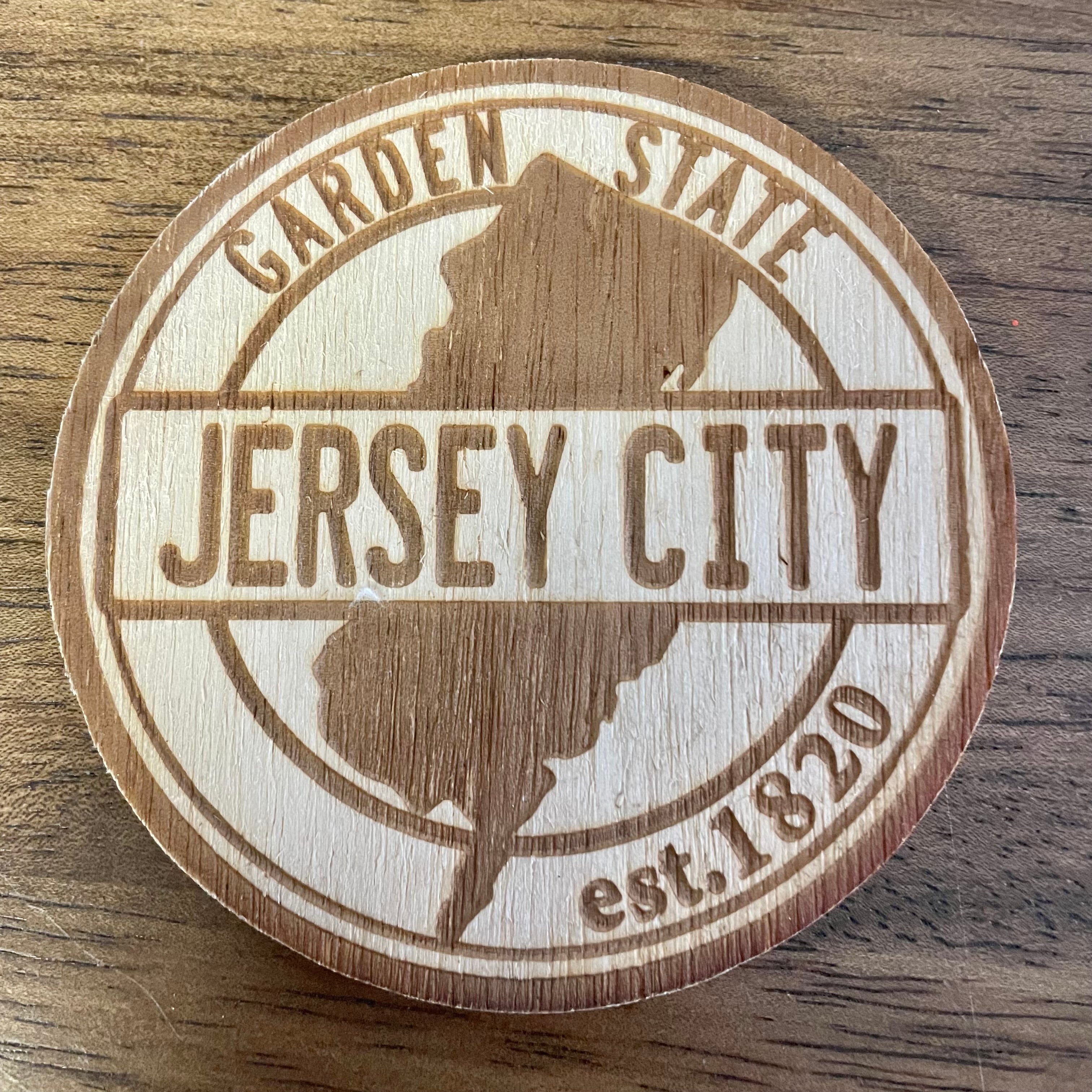 Wood Laser Cut Town Coasters