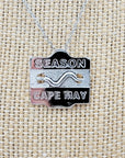 Sterling Silver Beach Badge Necklace