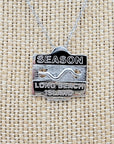 Sterling Silver Beach Badge Necklace