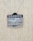 Sterling Silver Beach Badge Necklace