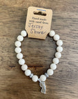 NJ Sand Beaded Bracelet, NJ Charm