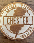 Wood Laser Cut Town Coasters