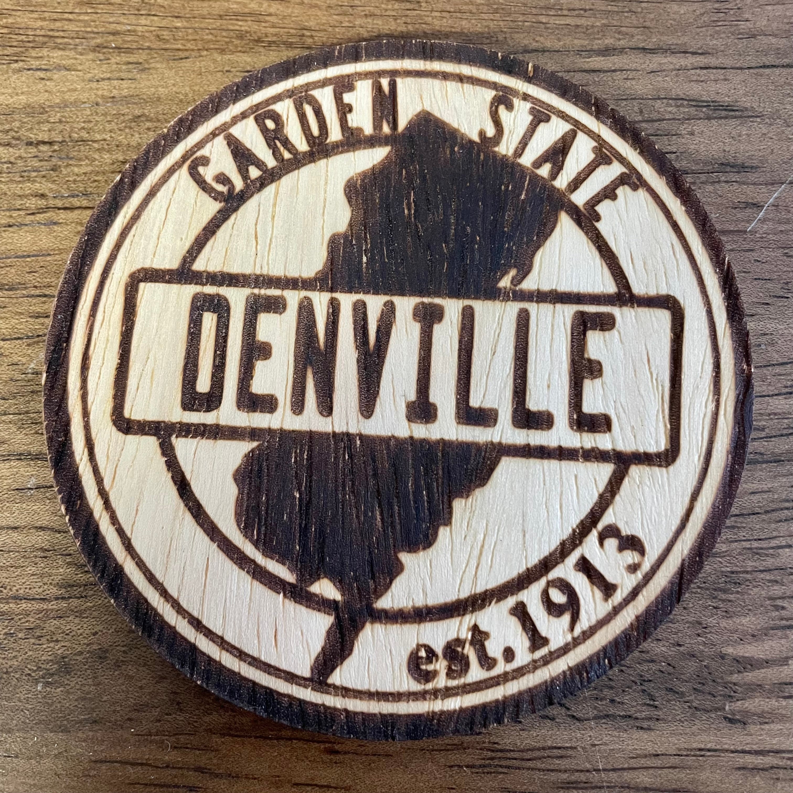 Wood Laser Cut Town Coasters