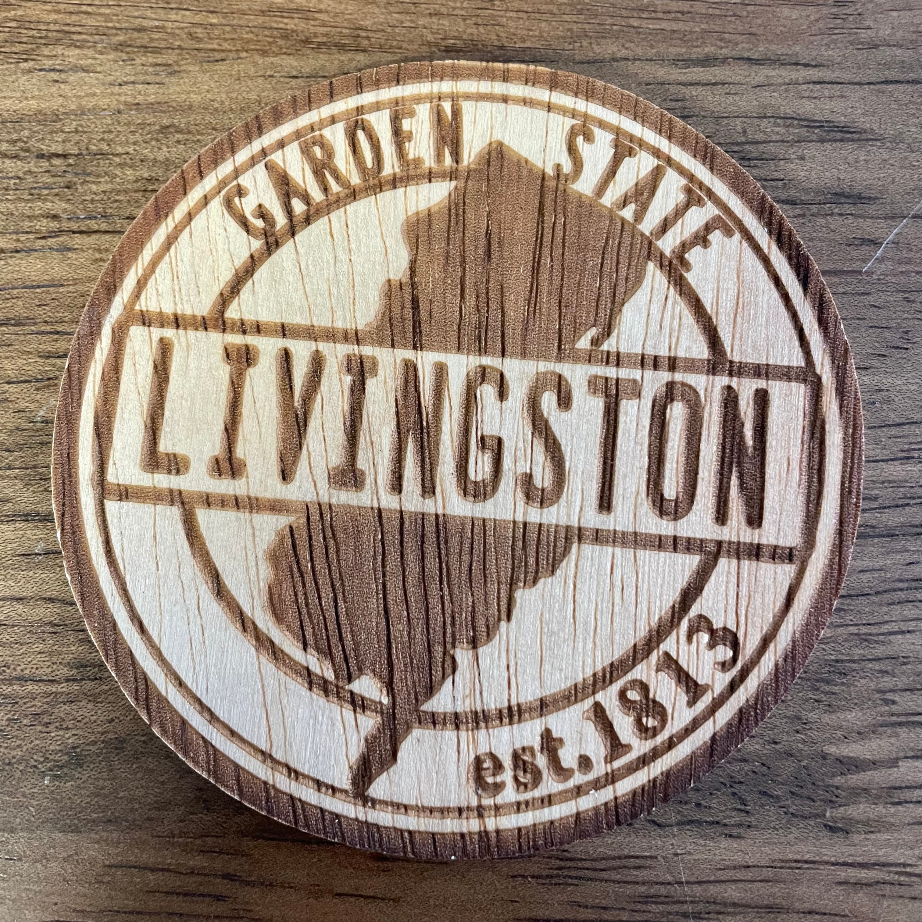 Wood Laser Cut Town Coasters