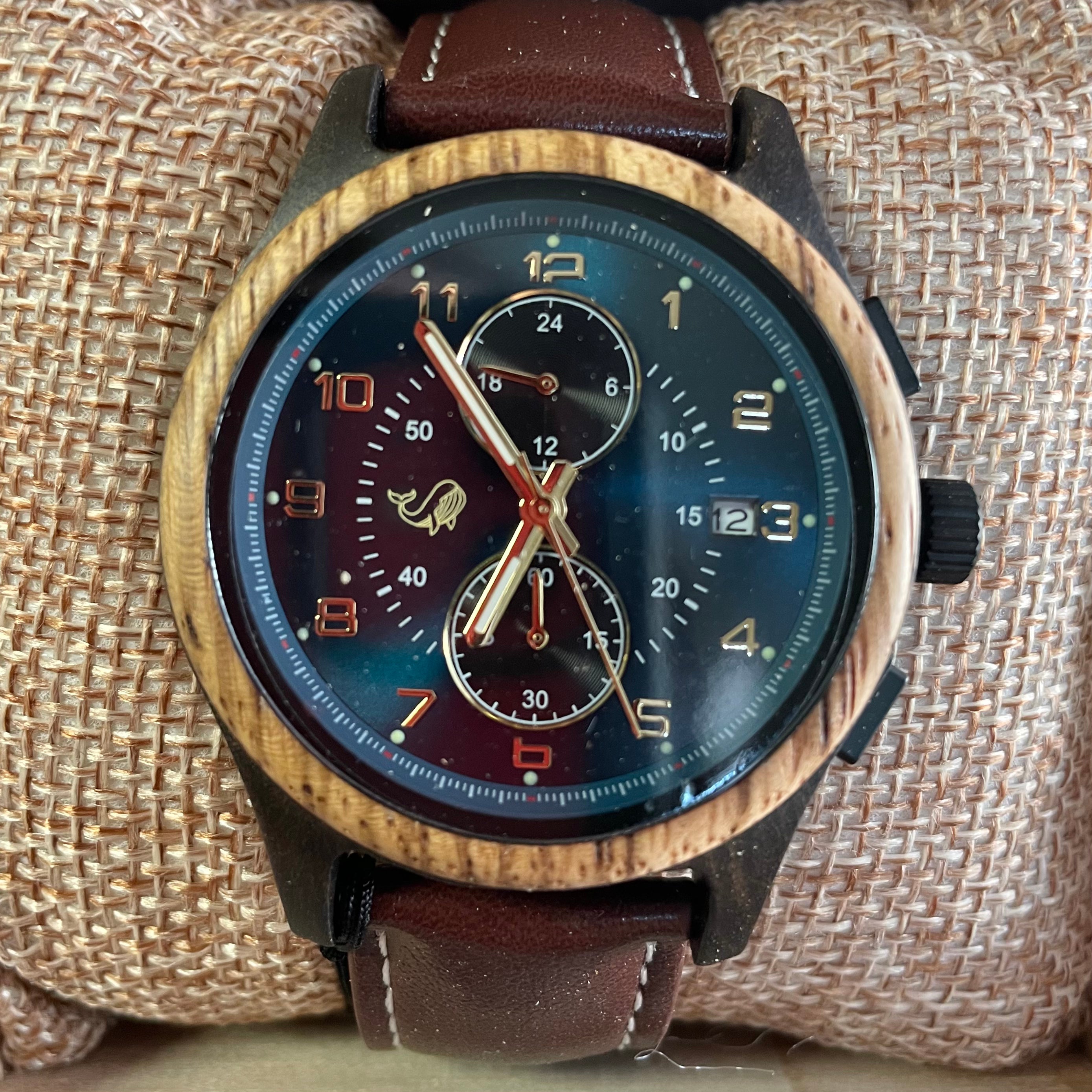 Wood Watch w/ Leather Band