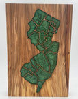 NJ County Map Decorative Plaques