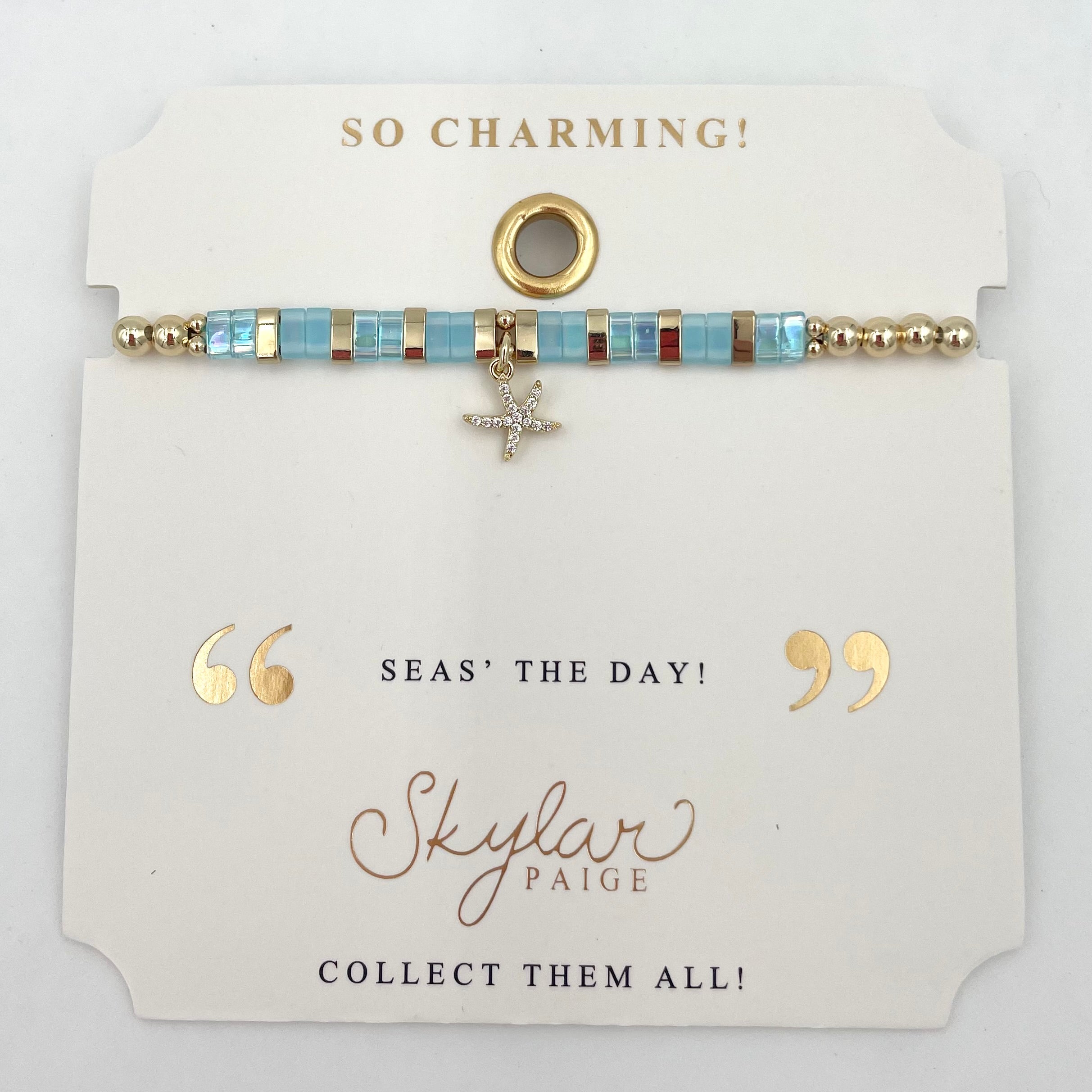 &#39;So Charming!&#39; Sea Glass Stretch Bracelet