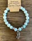 NJ Sand Beaded Bracelet, NJ Charm