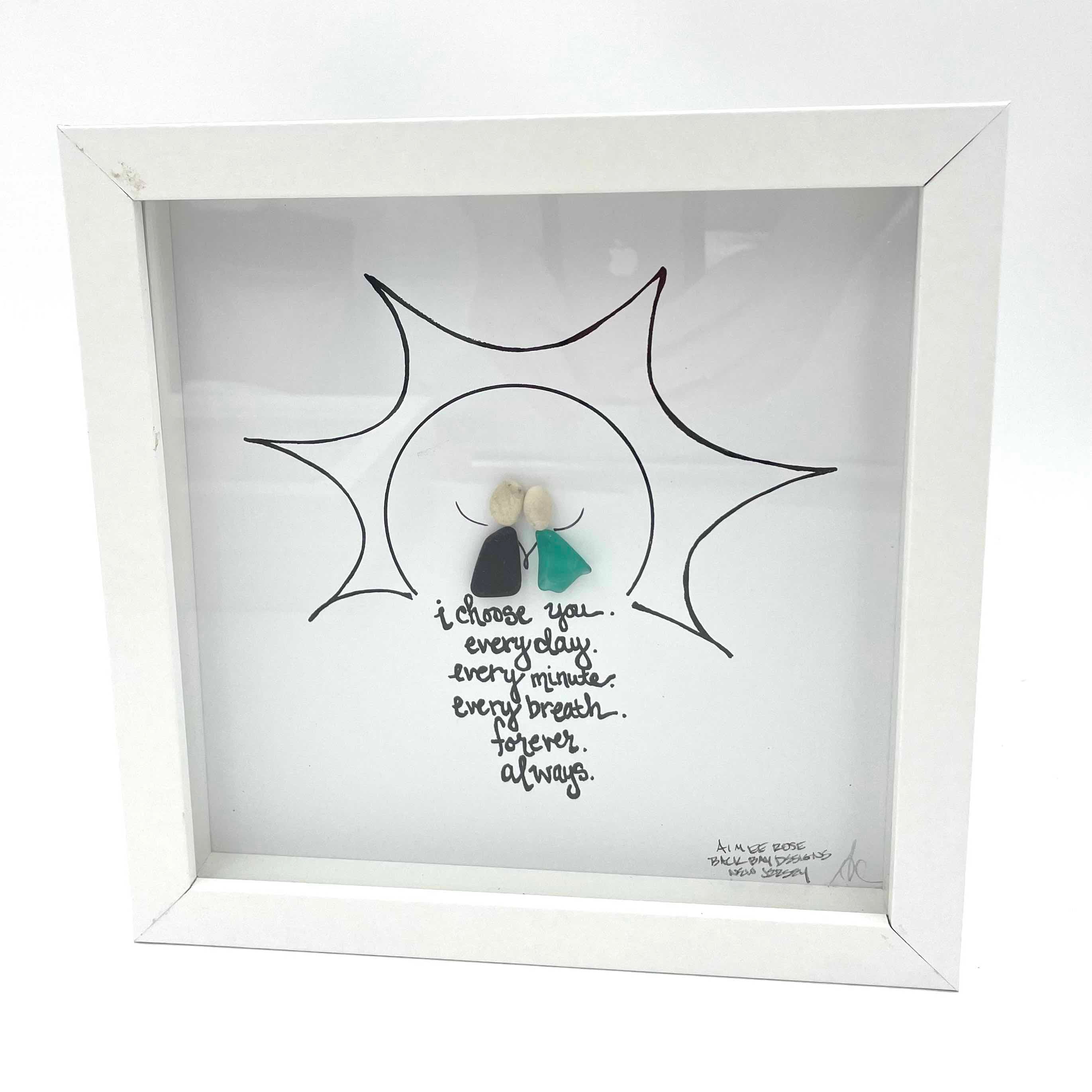 Sea Glass Art - Love Themed