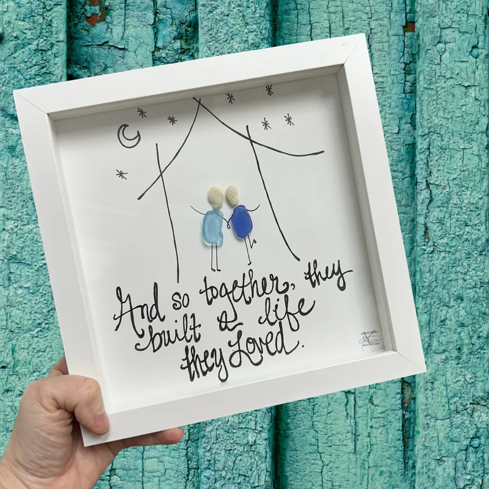 Sea Glass Art - Love Themed