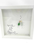 Sea Glass Art - Love Themed