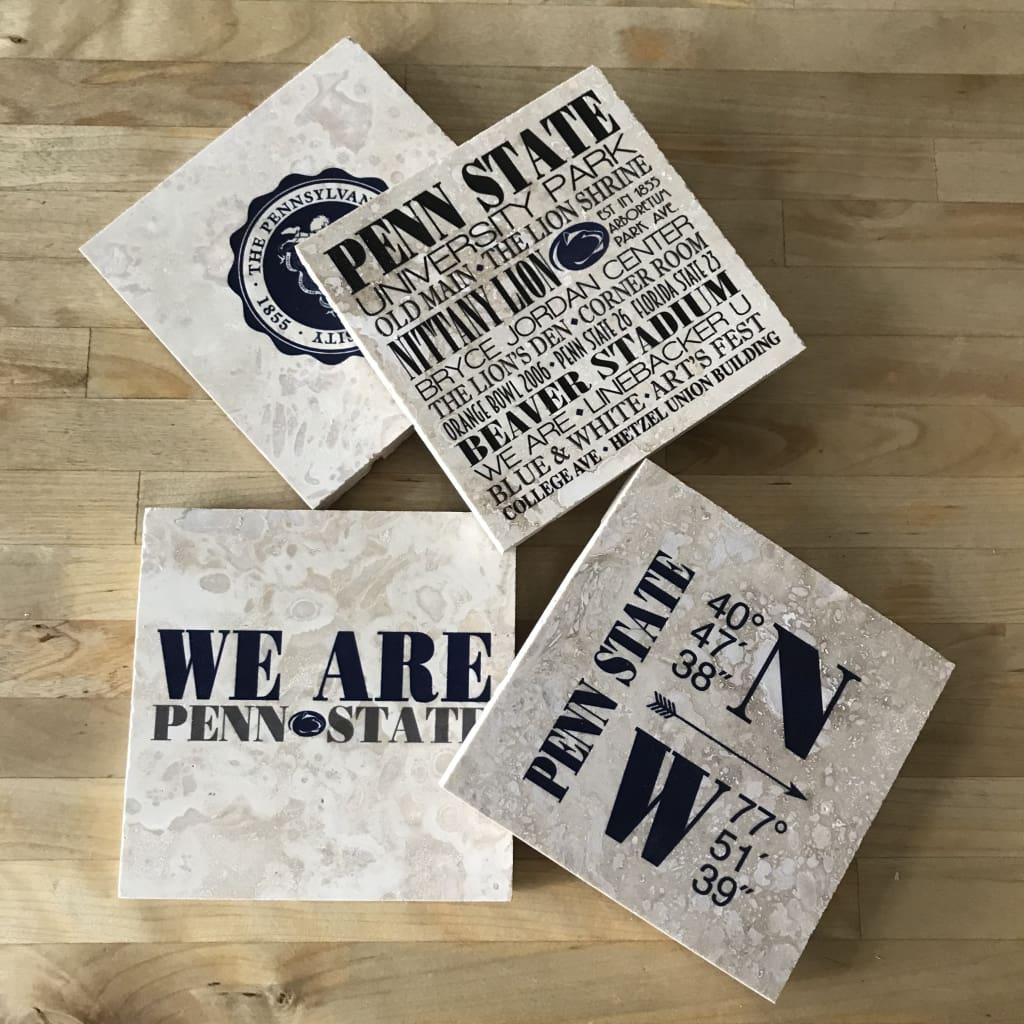 College/University Coasters - Set of 4 Different Designs - Home &amp; Lifestyle