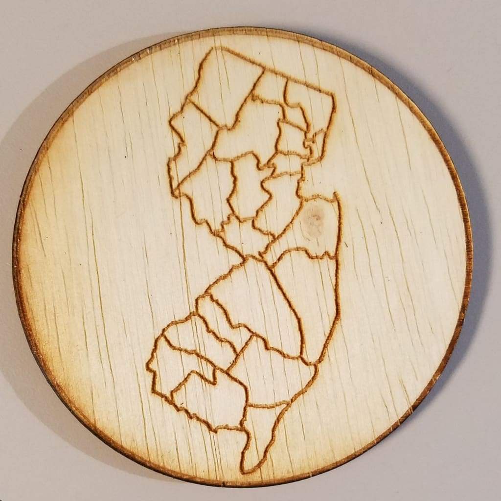 Laser Cut Coaster - County Map - Home & Lifestyle