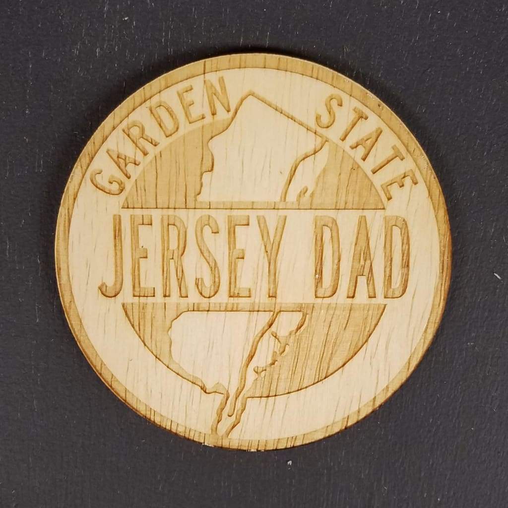 Laser Cut Coaster - Jersey Dad - Home &amp; Lifestyle