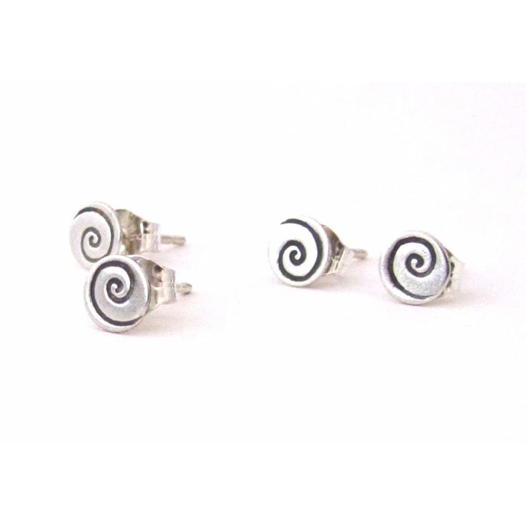 Tiny Stamped Silver Stud Earrings - Jewelry &amp; Accessories